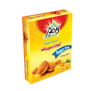 آبنبات بدون قند کامور با طعم پرتقال