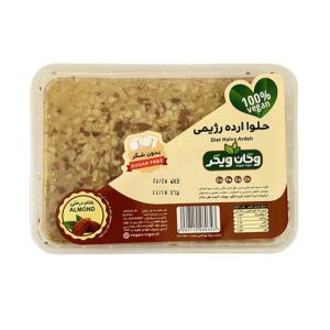 حلوا ارده رژیمی بدون قند گیاهی بادام درختی وگان ویگر