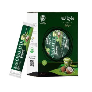 ماچا لته نارگیل بدون شکرساشه ای  پپتینا  (10 ساشه)